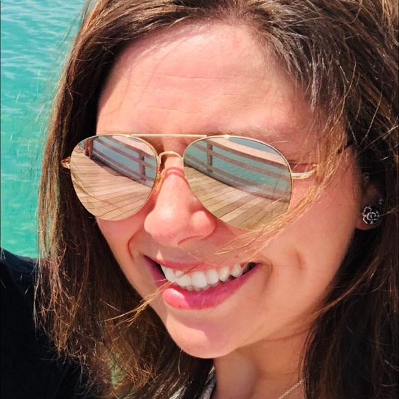 Rose gold mirrored aviators - Picture 2 of 2